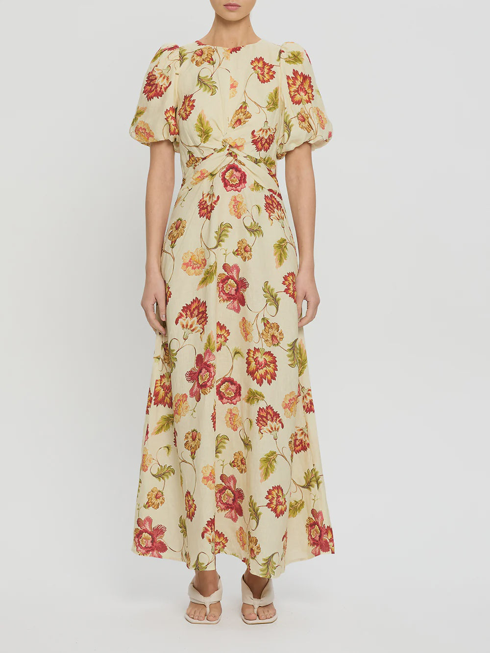 KIVARI - ODESSA MAXI DRESS - BUTTER/RED