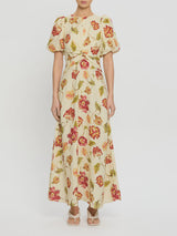 KIVARI - ODESSA MAXI DRESS - BUTTER/RED