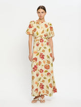KIVARI - ODESSA MAXI DRESS - BUTTER/RED