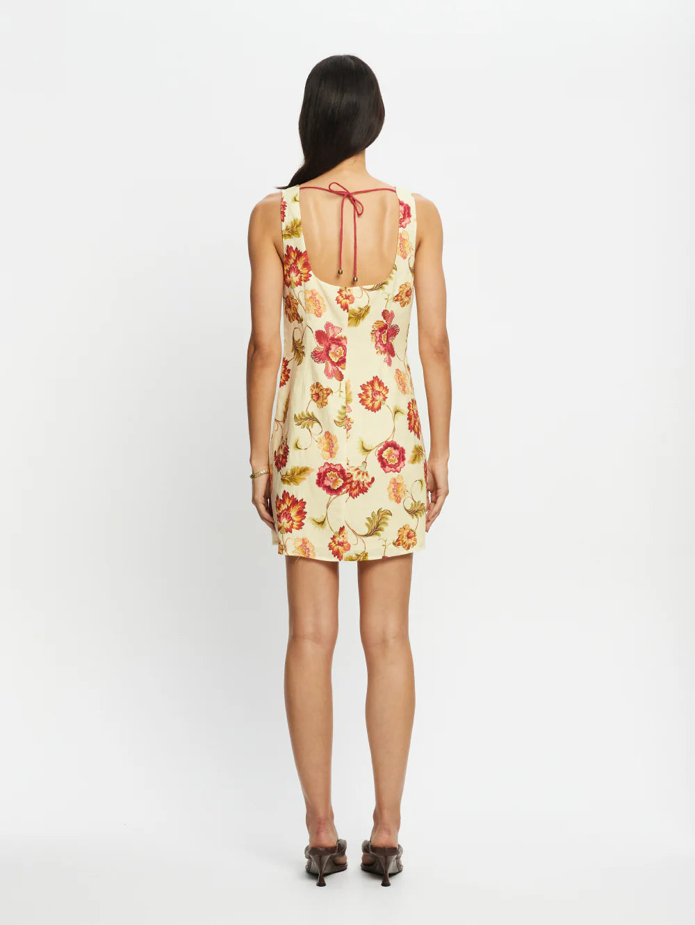 KIVARI - ODESSA MINI DRESS - BUTTER/RED
