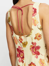 KIVARI - ODESSA MINI DRESS - BUTTER/RED