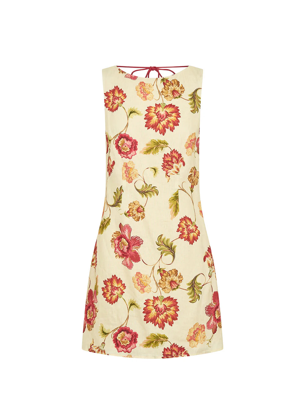 KIVARI - ODESSA MINI DRESS - BUTTER/RED