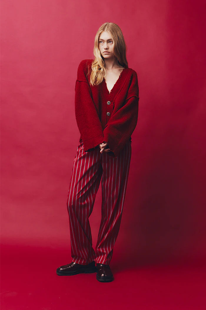 BLANCA - PEPA CARDIGAN - BURGANDY