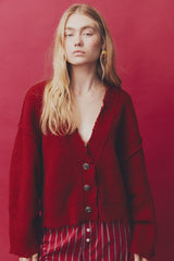 BLANCA - PEPA CARDIGAN - BURGANDY