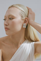 PORTER - CATERPILLAR EARRINGS - SILVER