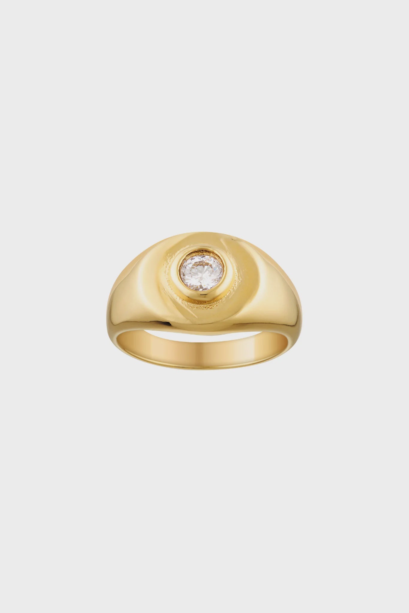 PORTER - HERITAGE SIGNET RING - CLEAR
