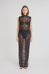 PFEIFFER - VELORA LACE DRESS - BLACK