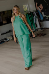 RAEF THE LABEL - ANNABELLE CUPRO PANT - APPLE GREEN