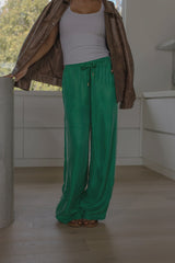 RAEF THE LABEL - ANNABELLE CUPRO PANT - APPLE GREEN