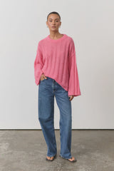 RAEF THE LABEL - ATLAS KNIT PULLOVER - FUCHSIA