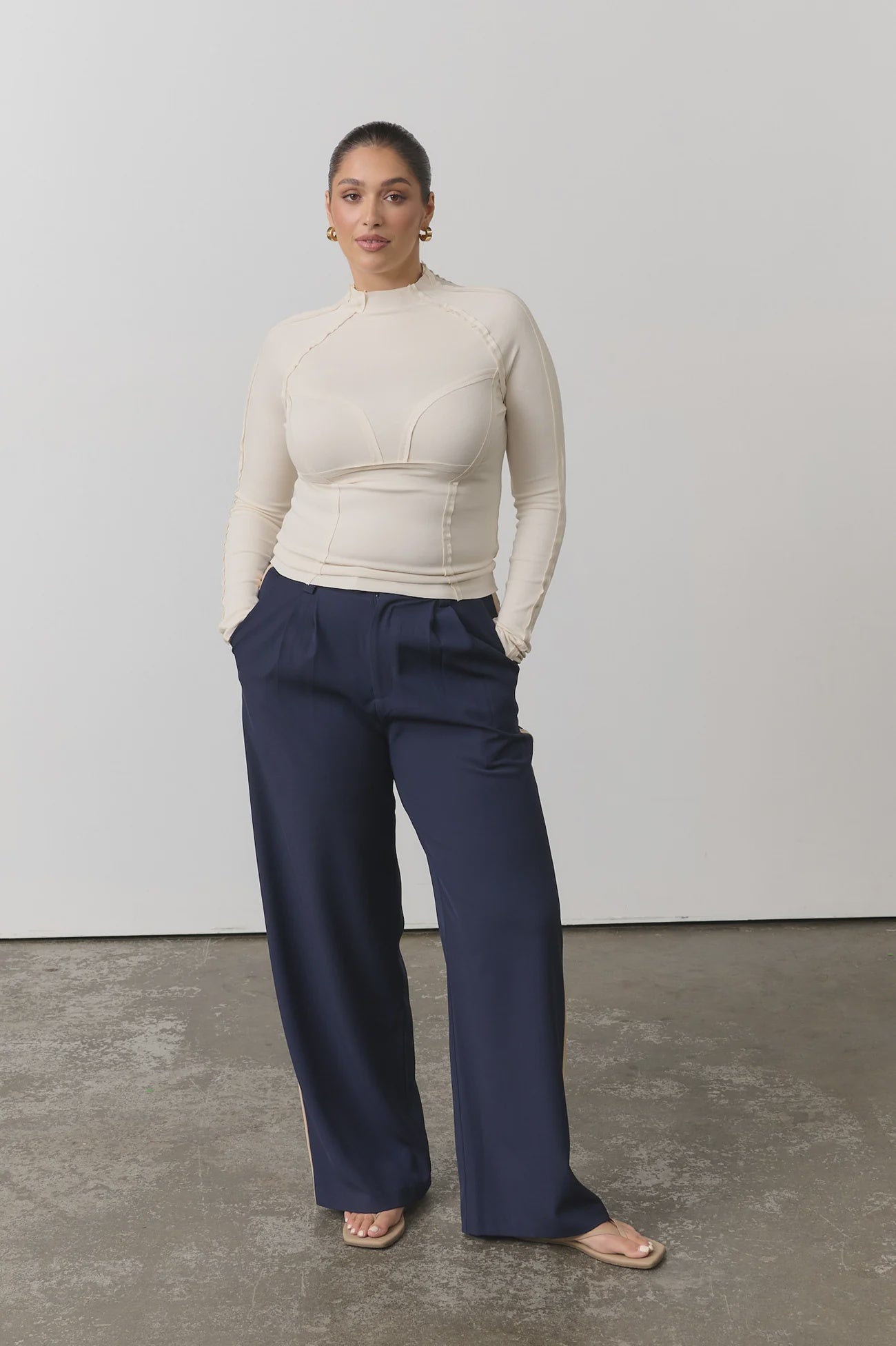 RAEF THE LABEL - ADDISON TROUSER - MIDNIGHT/CAMEL