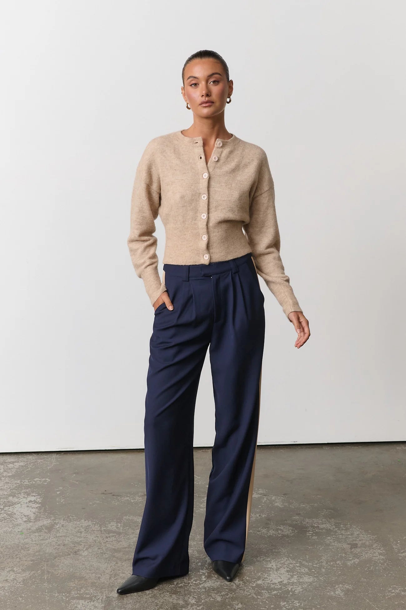 RAEF THE LABEL - EMMA KNIT CARDIGAN - CAMEL