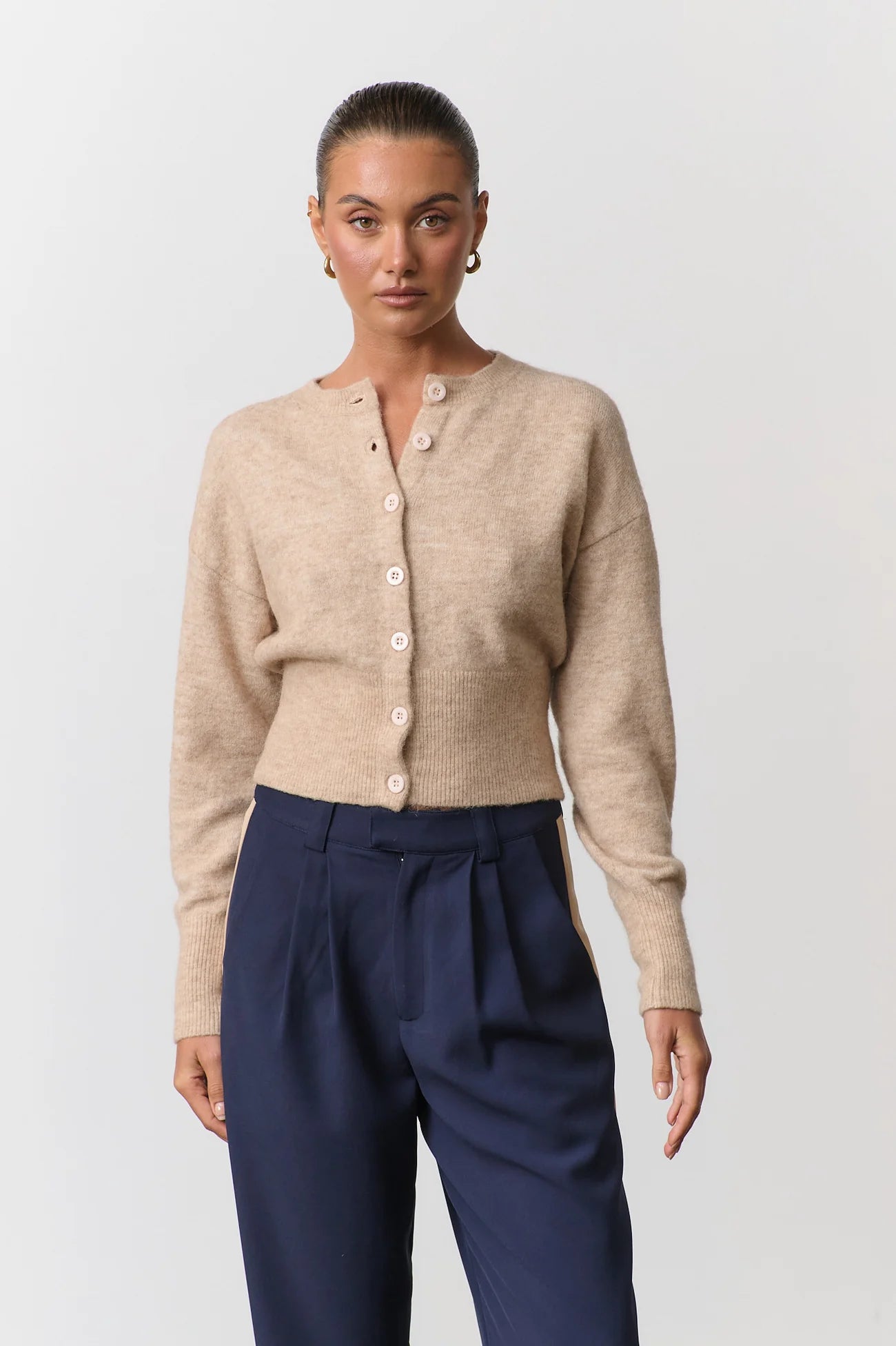 RAEF THE LABEL - EMMA KNIT CARDIGAN - CAMEL