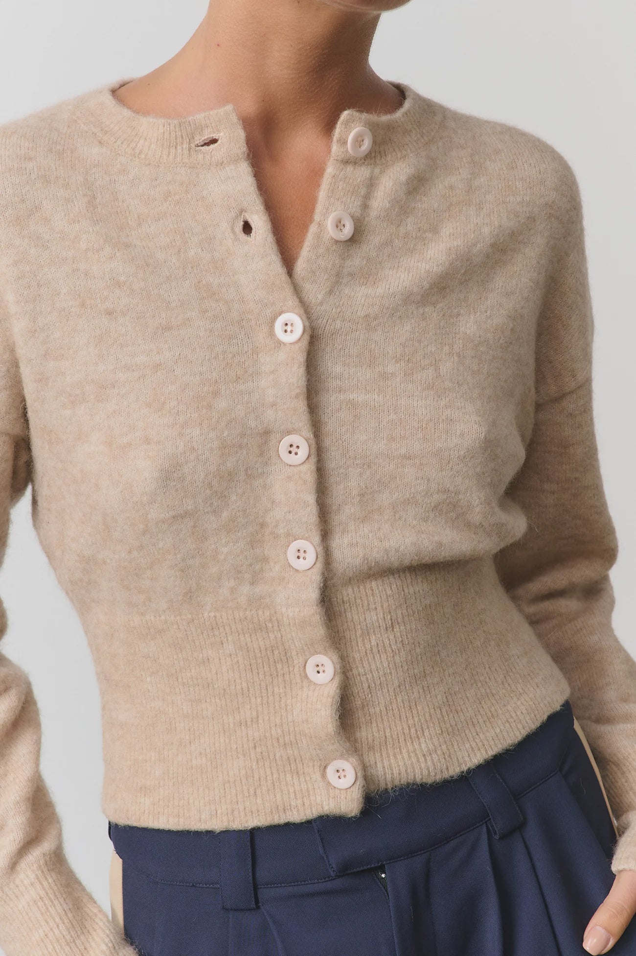 RAEF THE LABEL - EMMA KNIT CARDIGAN - CAMEL