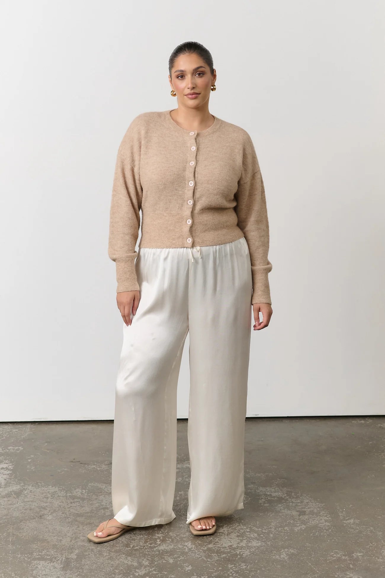 RAEF THE LABEL - JONES SATIN PANT - ECRU