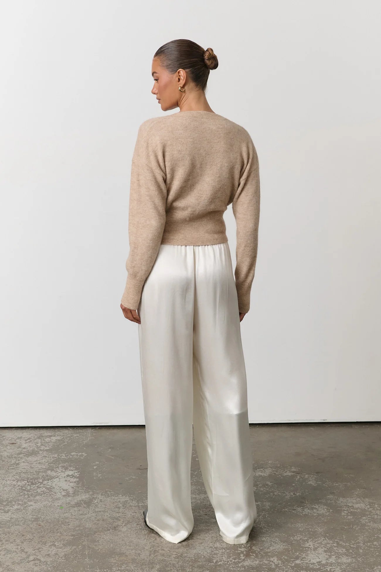 RAEF THE LABEL - JONES SATIN PANT - ECRU