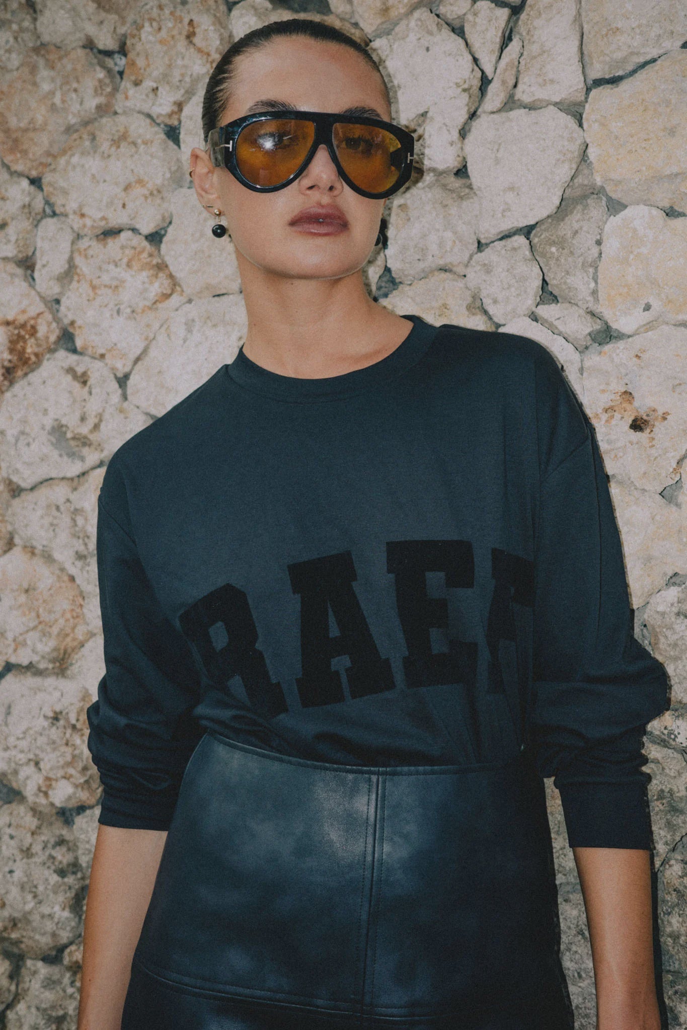 RAEF THE LABEL - RAEF JERSEY LS TOP - BLACK