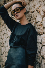 RAEF THE LABEL - RAEF JERSEY LS TOP - BLACK