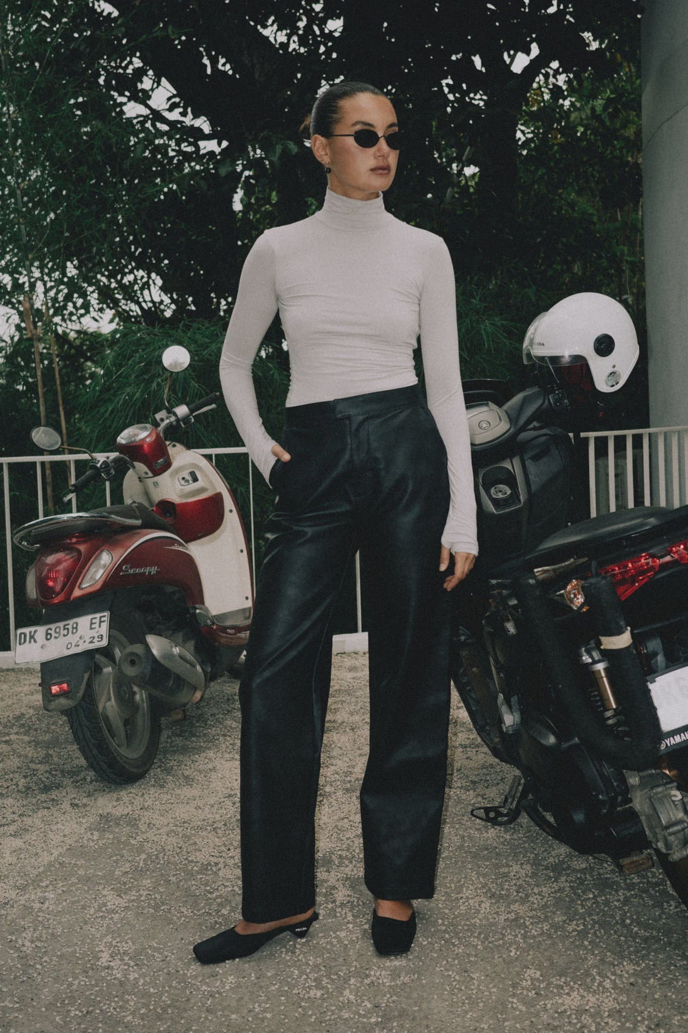 RAEF THE LABEL - SASHA VEGAN LEATHER PANT - BLACK