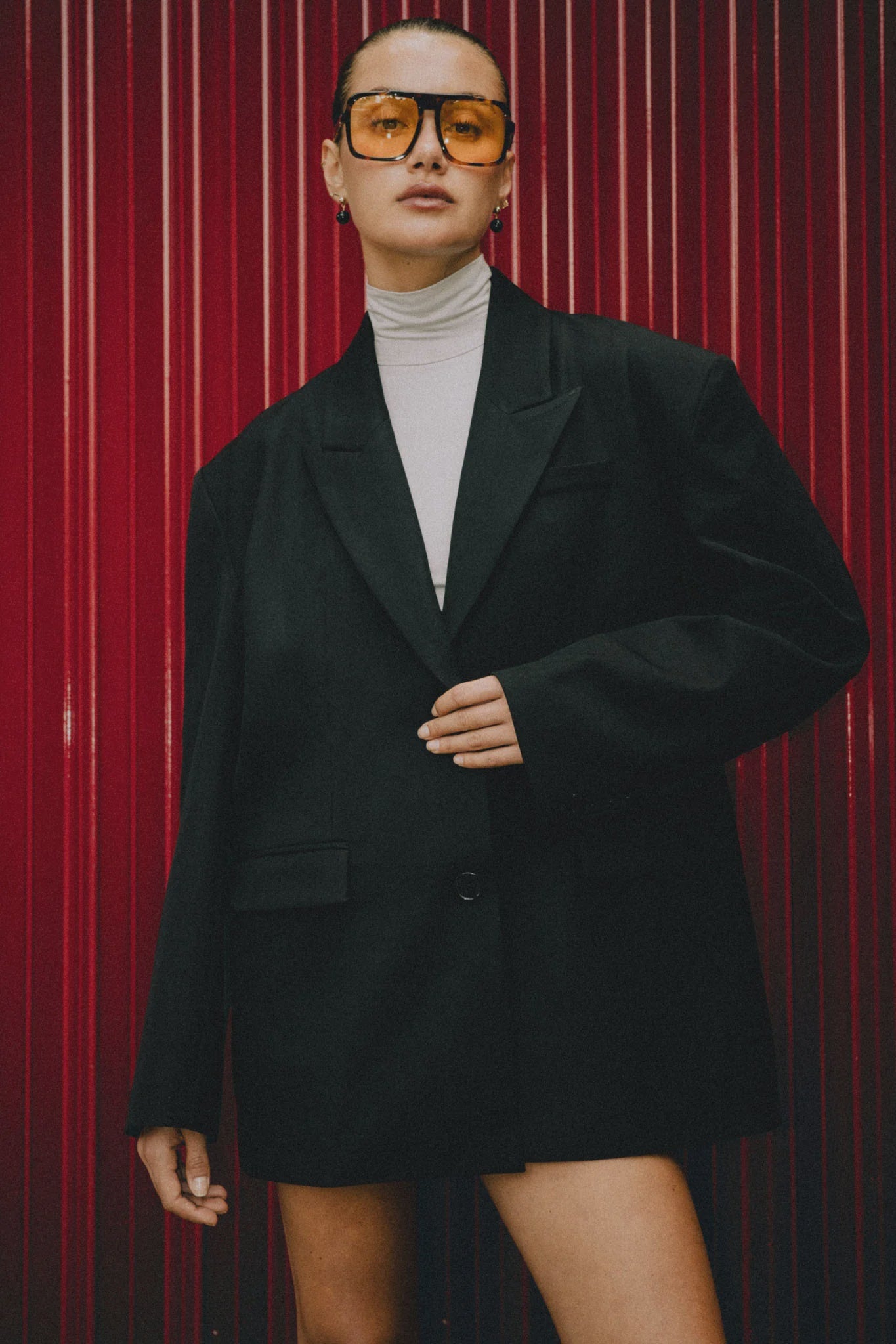 RAEF THE LABEL - NOAH BLAZER - BLACK