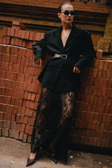 RAEF THE LABEL - SHILOH LACE SKIRT - BLACK