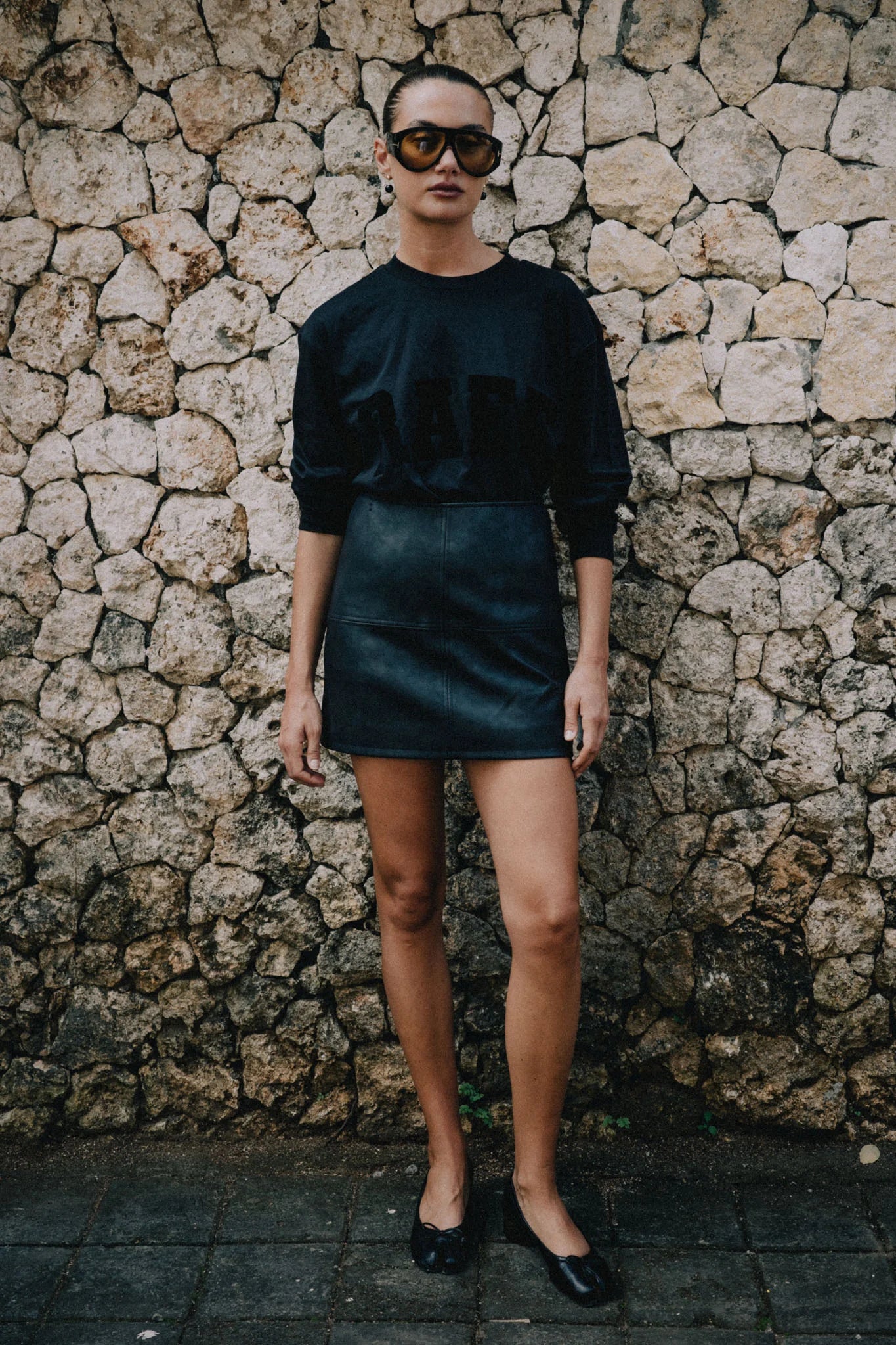 RAEF THE LABEL - RAEF JERSEY LS TOP - BLACK