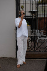 RAEF THE LABEL - SHILOH LACE PANT - WHITE