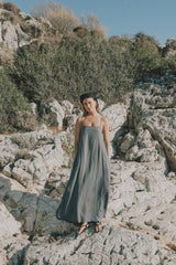 RAEF THE LABEL - MONTY LINEN MAXI DRESS - BOULEVARD