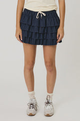 REMAIN - RORY MINI SKIRT - MIDNIGHT STRIPE