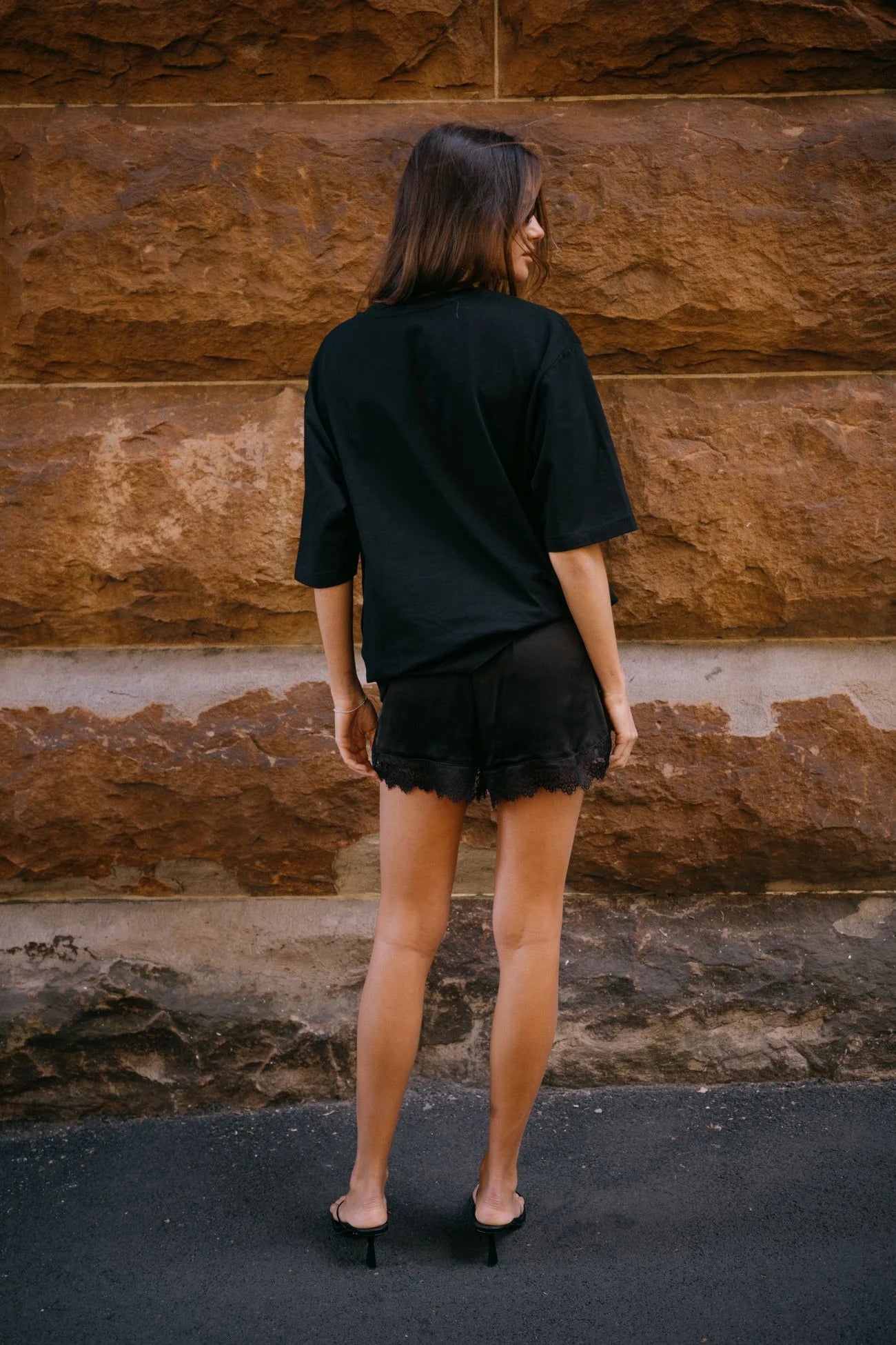 RAEF THE LABEL - LOLA LACE SHORT - BLACK