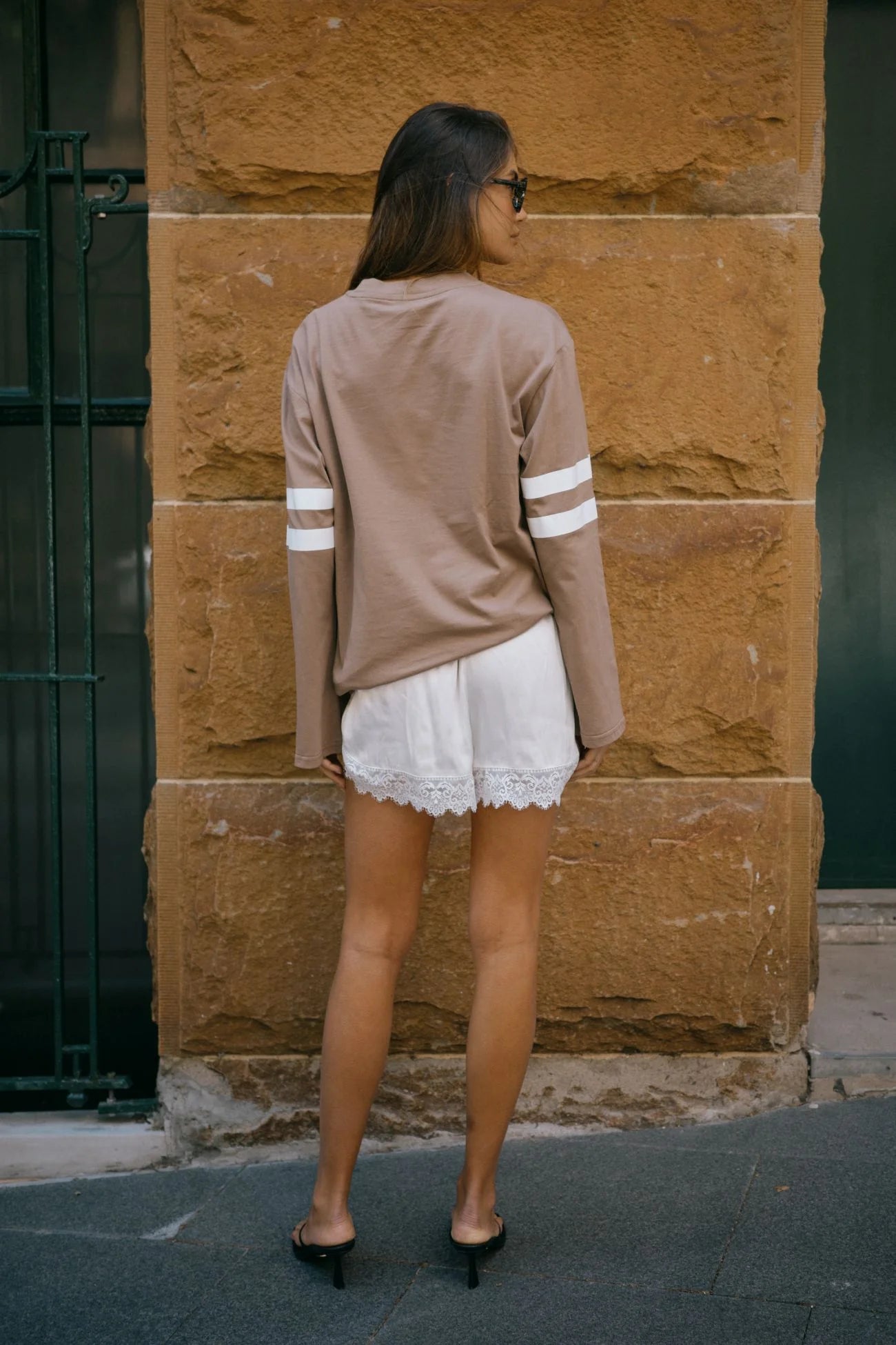 RAEF THE LABEL - JERSEY LS TOP - BROWN