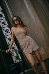 RAEF THE LABEL - TESSA HALTER TANK - CHOCOLATE