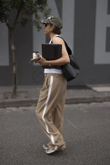 RAEF THE LABEL - ADDISON PANT - CAMEL/WHITE