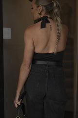 RAEF THE LABEL - ARIANA HIGH NECK TANK - BLACK