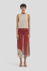SIR THE LABEL - FLORIAN MIDI SKIRT - WILDFLOWER FLORAL