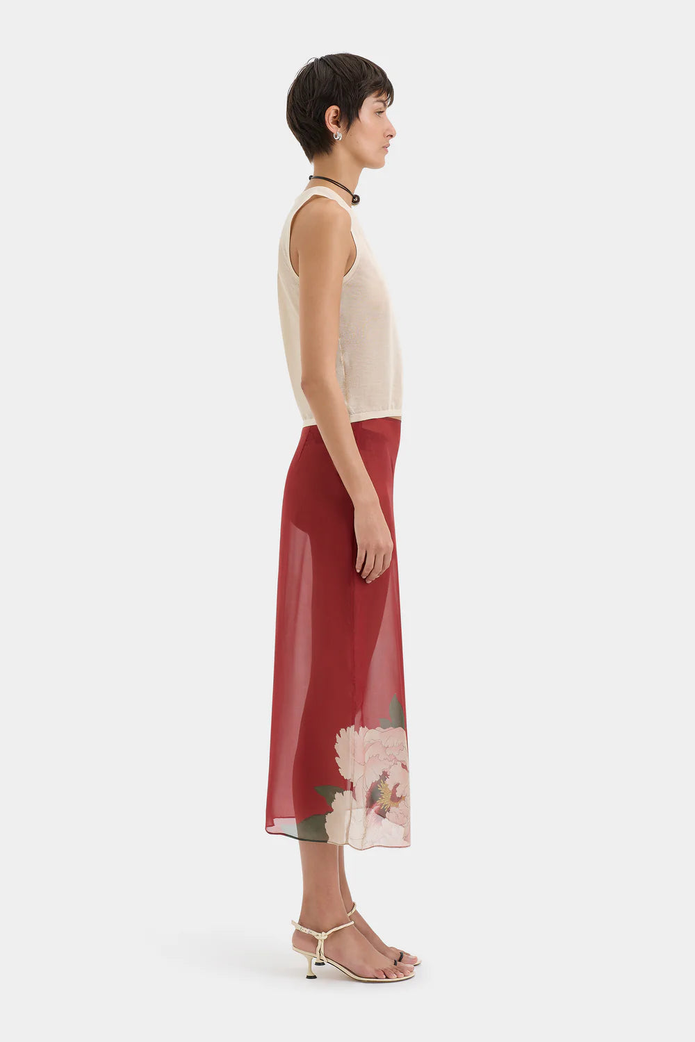 SIR THE LABEL - FLORIAN MIDI SKIRT - WILDFLOWER FLORAL