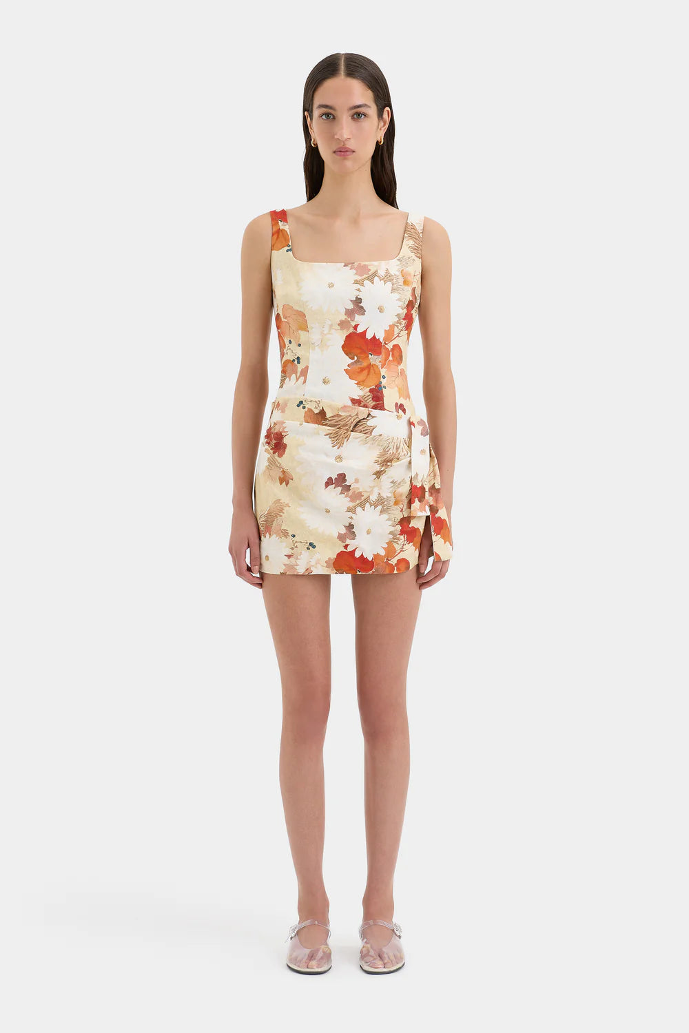 SIR THE LABEL - JESSAMINE TIE MINI DRESS - POSY FLORAL