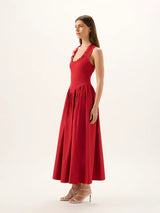 ROAME - LUCY MAXI DRESS - POMEGRANATE