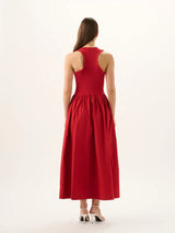 ROAME - LUCY MAXI DRESS - POMEGRANATE