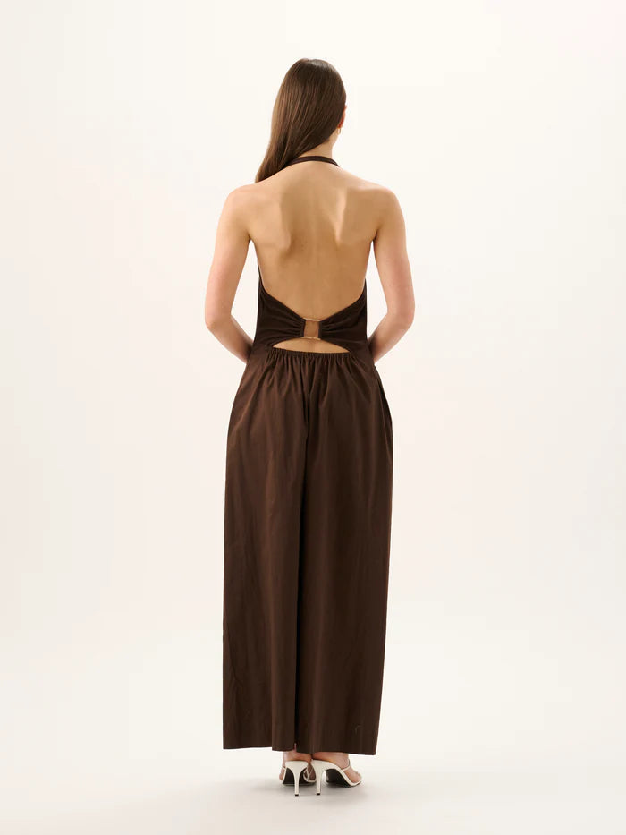 ROAME - CODY RIB MAXI DRESS - ESPRESSO