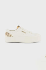 SUPERGA - 2631 CALFHAIR DETAILS - WHITE AVORIO LEROPARD SPOT