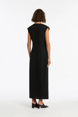 SIR - CLEMENCE WRAP DRESS - BALCK