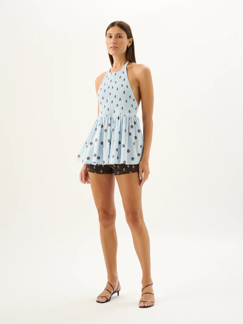 ROAME - WREN HALTER TOP - SEA BELLE