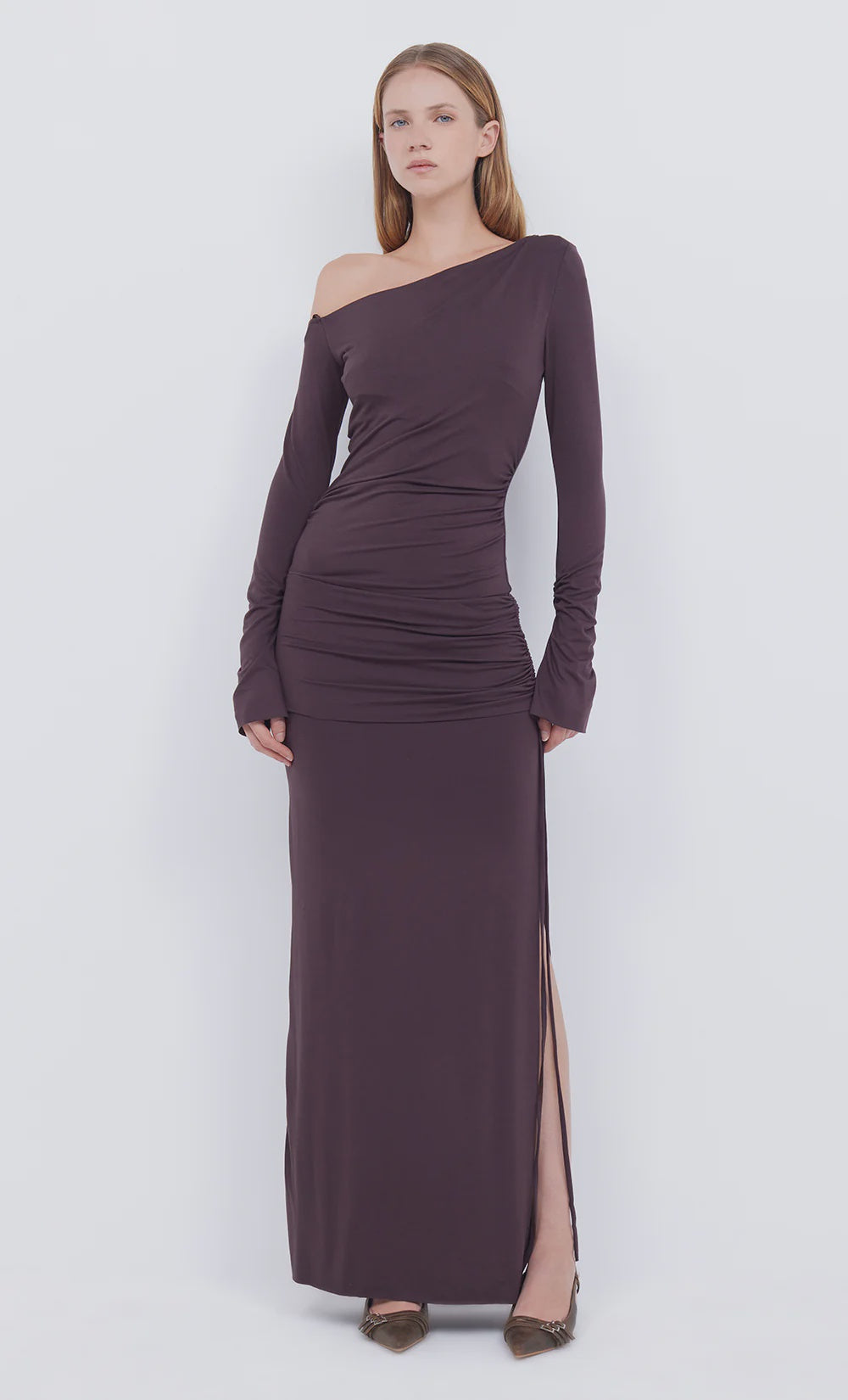 BEC & BRIDGE - ELISSA L/S DRESS - AUBERGINE