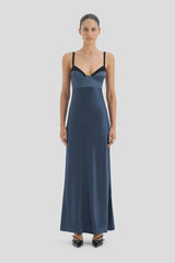 SIR - DEPECHE BALCONETTE GOWN -  DARK BLUE