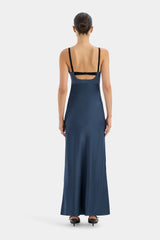 SIR - DEPECHE BALCONETTE GOWN -  DARK BLUE