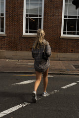 RAEF THE LABEL - DREW SHIRT - GREY BROWN CHECK
