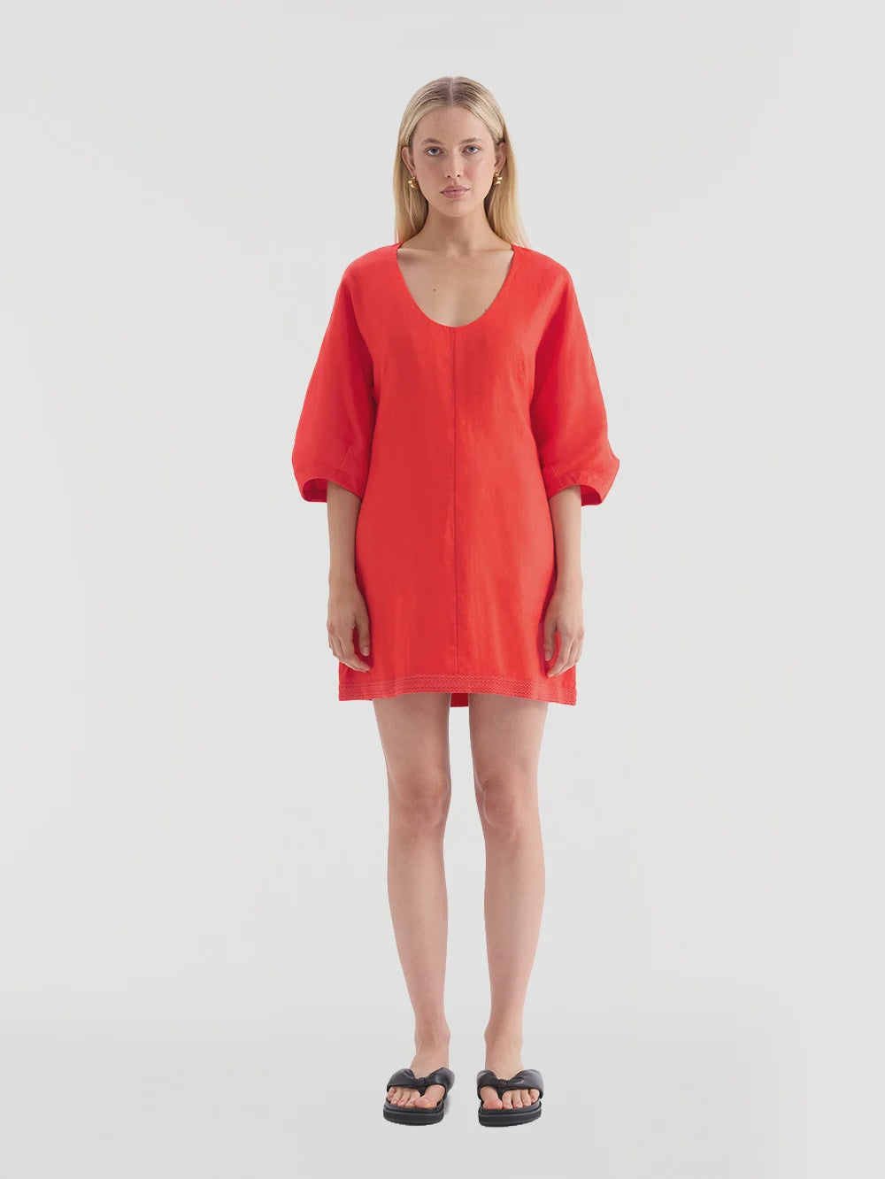 KIVARI - ROSALIA MINI DRESS - CORAL