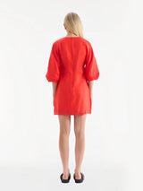 KIVARI - ROSALIA MINI DRESS - CORAL