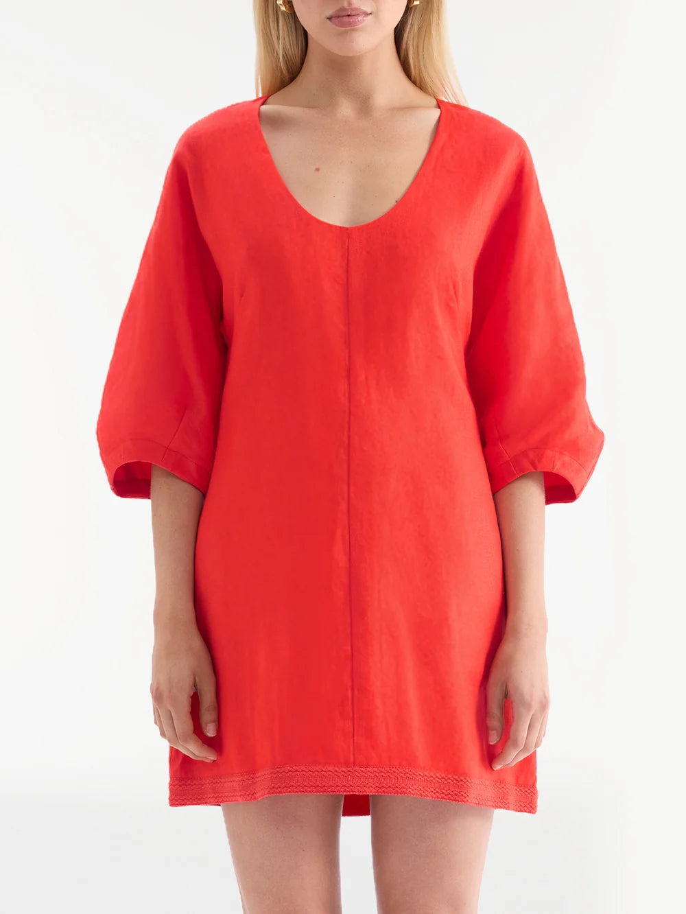 KIVARI - ROSALIA MINI DRESS - CORAL